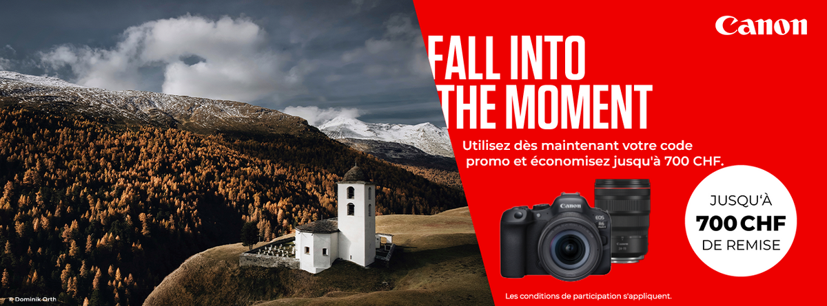 Promo Canon Automne 2026 : jusqu’à CHF 700.– de remise immédiate