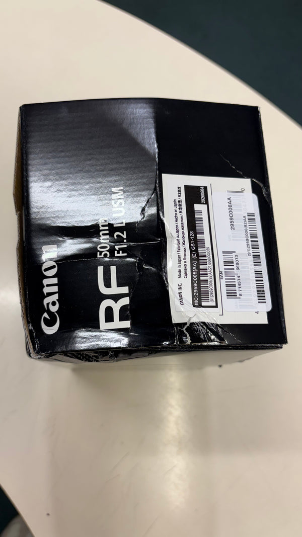 Occasion NEUF Canon RF 50mm f1.2 boite abimée garantie 3 ans officielle