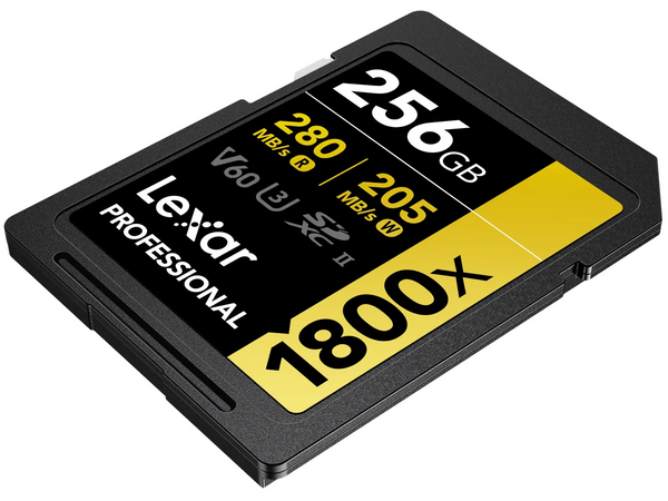 256GB SDXC 1800x R:270MB/s W:180MB/s UHS