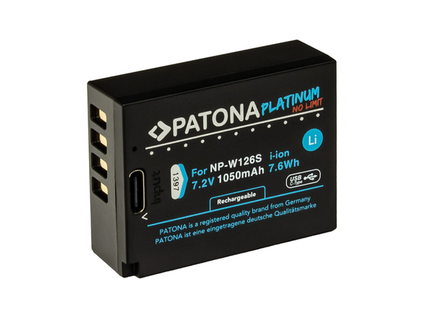 Patona Platinum Fujifilm NP-W126S USB-C Akku 