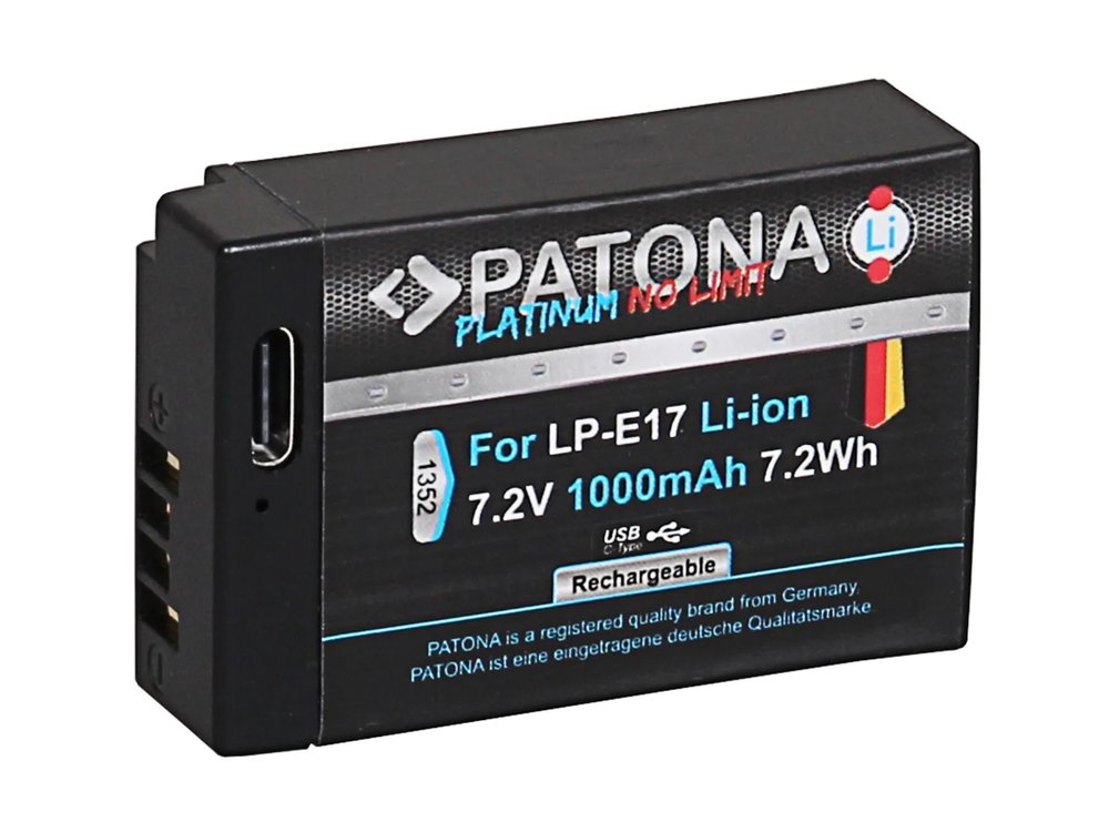 Patona Platinum Canon LP-E17 USB-C Akku