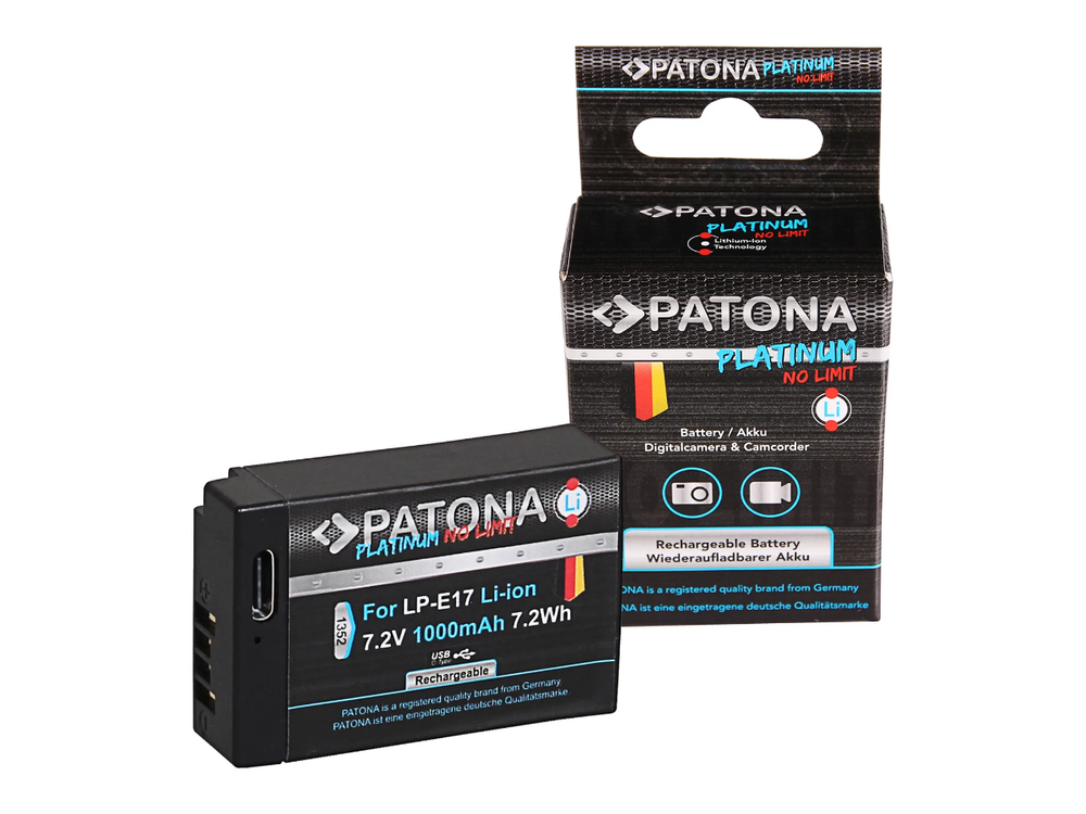 Patona Platinum Canon LP-E17 USB-C Akku