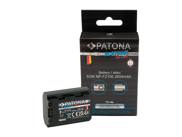 Patona Platinum Sony NP-FZ100 USB-C Akku