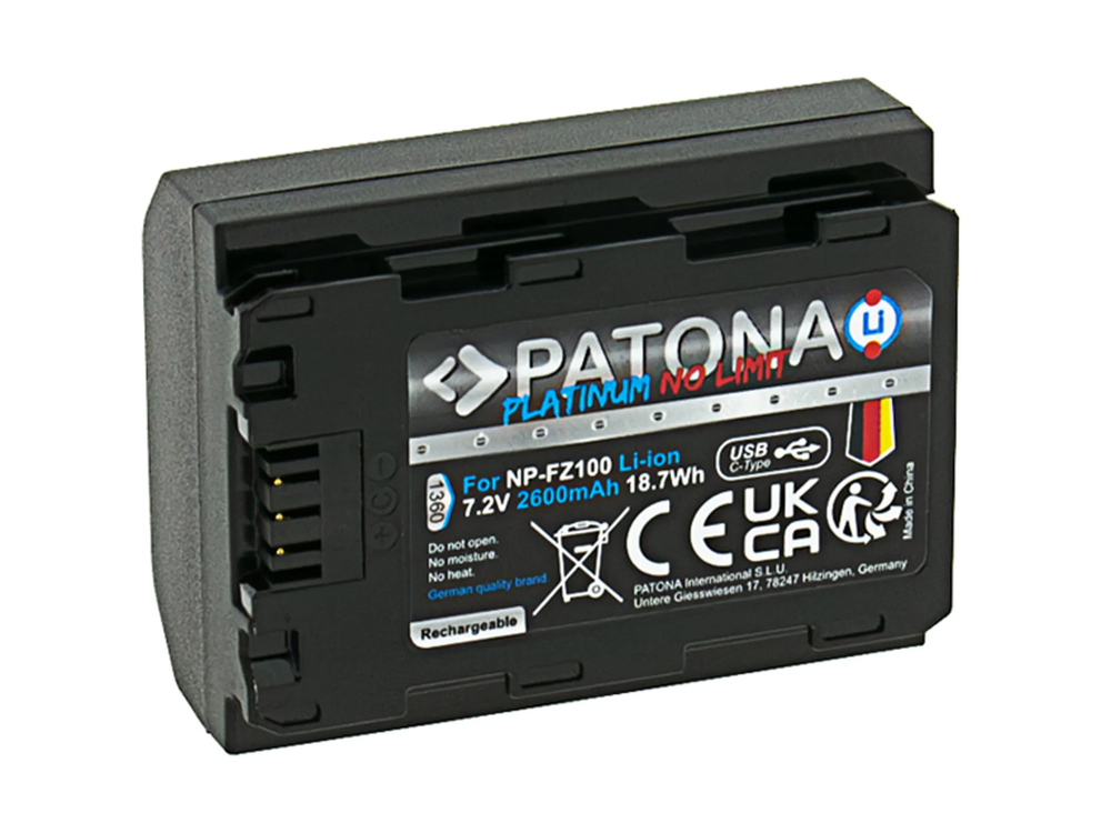 Patona Platinum Sony NP-FZ100 USB-C Akku